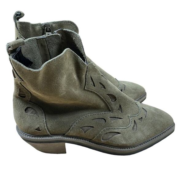 Kelsi Dagger NWOB Brooklyn Cliff Olive Green Western Style Bootie Size 6.5 - Picture 5 of 11